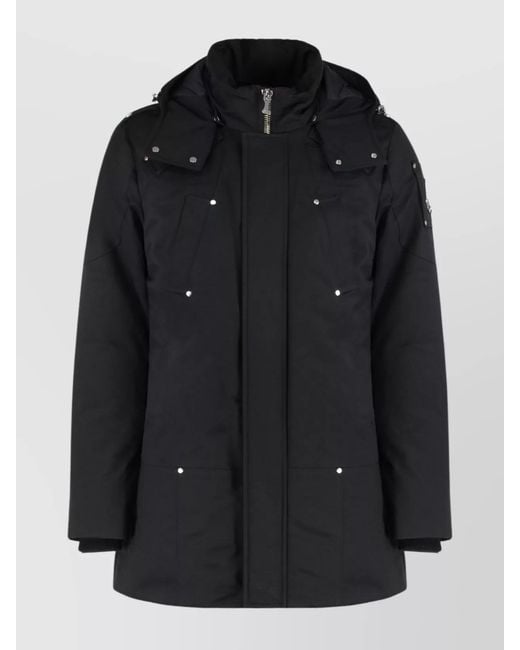 Moose Knuckles Black Down Padded Parka for men
