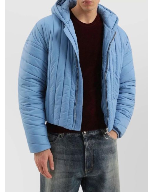 1989 STUDIO Blue Light Quilted Down Jacket for men