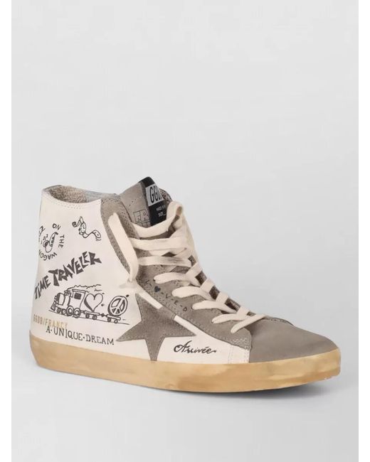 Golden Goose Deluxe Brand Natural Lace Up Sneakers