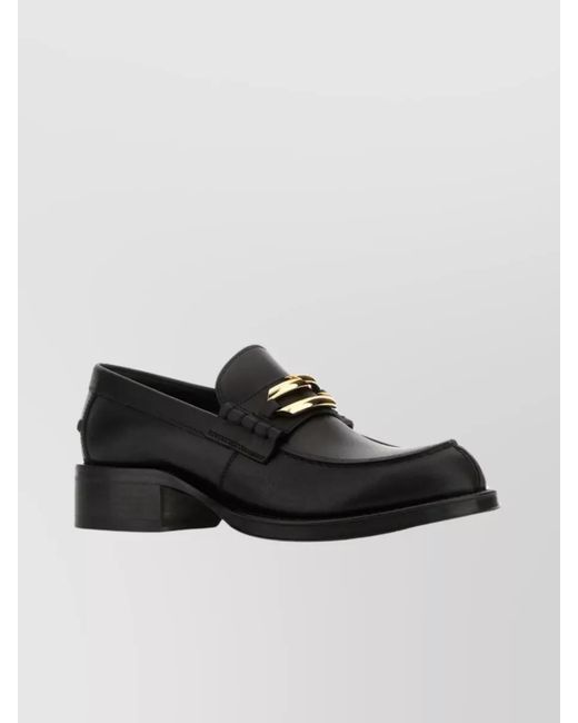 Lanvin Black Leather Loafers