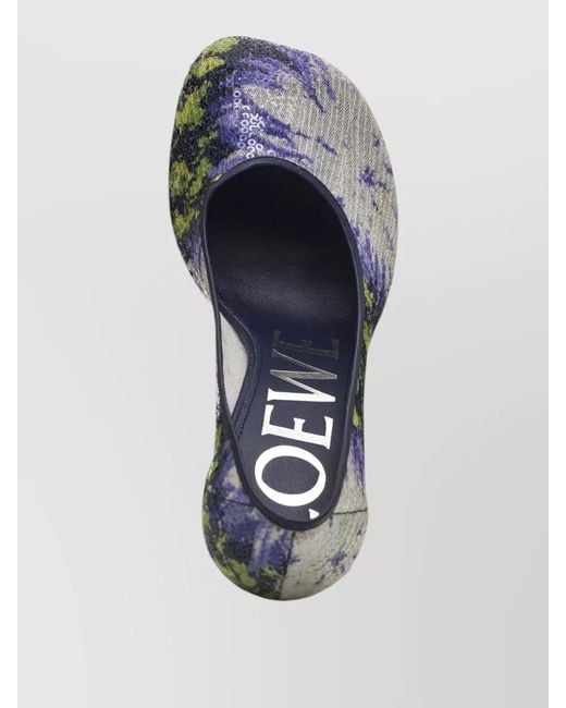 Loewe Blue Sequined Pumps Pointed Toe Stiletto Heel