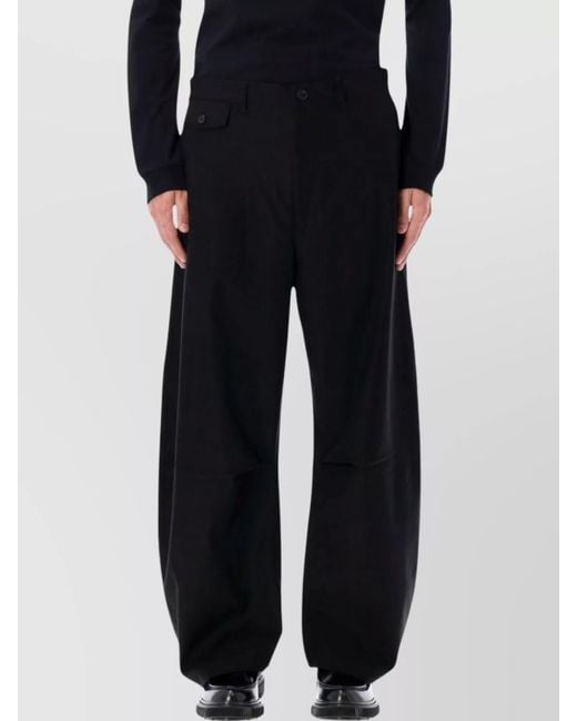 Comme des Garçons Black Wide Leg Trousers Featuring Pockets for men