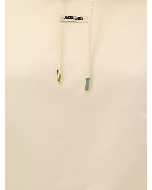Jacquemus Natural Cotton Slim-Fit Cropped Hoodie