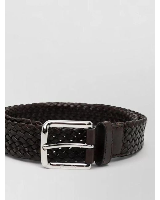 Church's Black Leather Belt Woven Design Casual Style for men