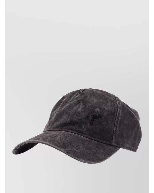 Golden Goose Deluxe Brand Gray Cotton Logo Baseball Cap for men