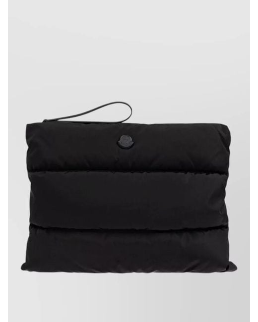 Moncler Black Caradoc Laptop Case Padded Design Strap for men