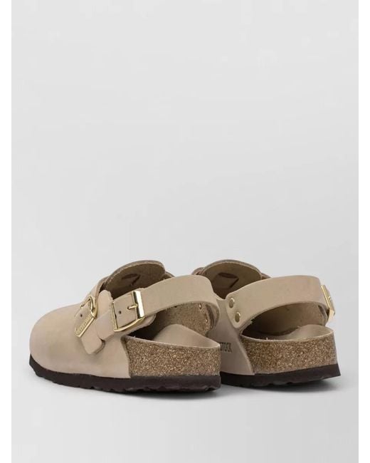 Birkenstock Natural Tokio Hex Open Heel Slip On Sabot