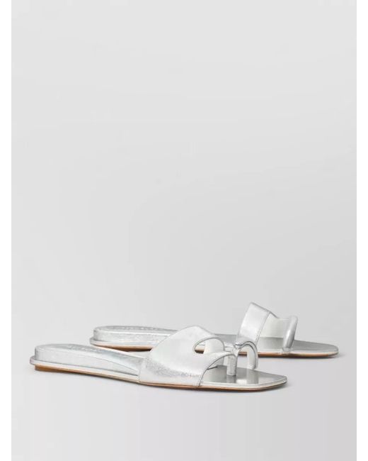 Tory Burch Multicolor Pierced Slide Sandals Metal Detail Leather