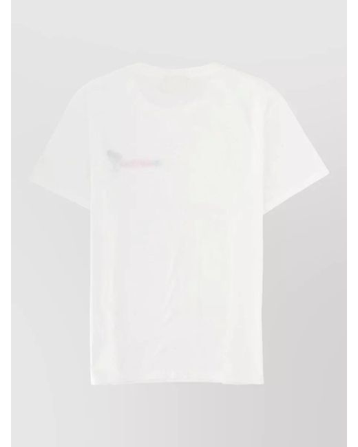 Mc2 Saint Barth White Emilie Crew Neck Embroidered T Shirt