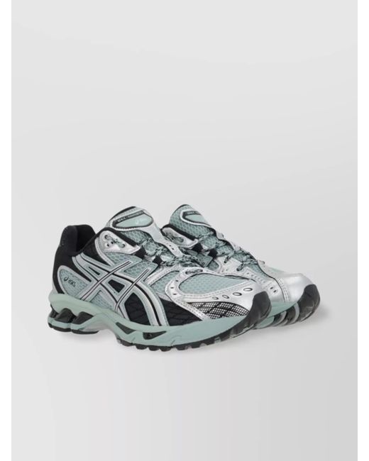 Asics Metallic Mesh Upper Rubber Outsole Sneakers
