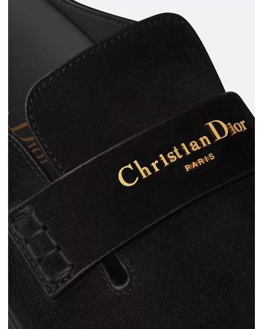 Dior Black Flat Mules