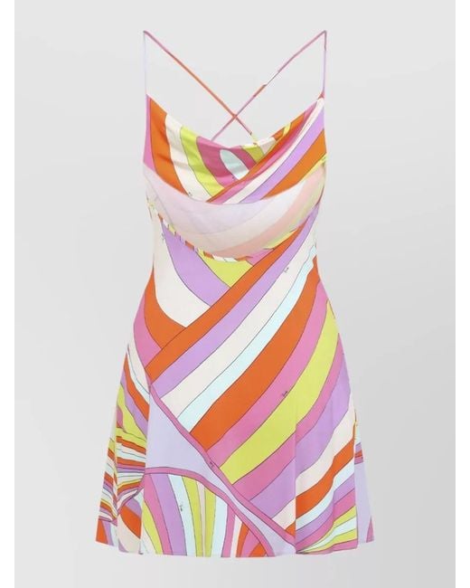 Emilio Pucci White Archival Swirl Sleeveless Mini Dress