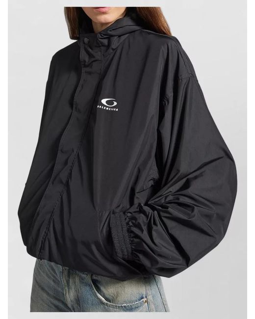 Balenciaga Blue Cropped Windbreaker Jacket
