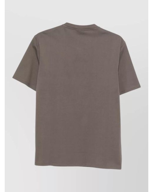 Emporio Armani Gray Cotton Logo T-Shirt for men
