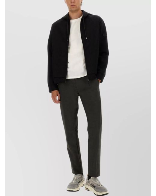 Premiata Black Cotton Zip Hoodie for men