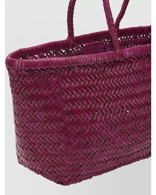 Dragon Diffusion Purple Leather Shoulder Bag