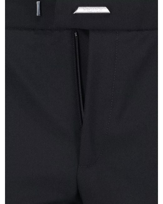 Dondup Black High Waist Flared Stretch Tailored Pants