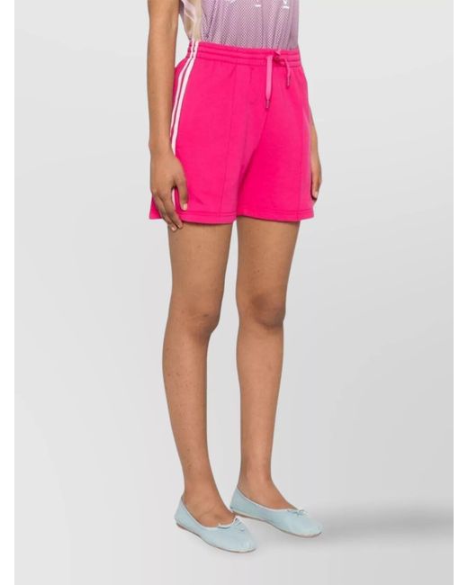 P.A.R.O.S.H. Pink Striped Cotton Blend Jersey Shorts