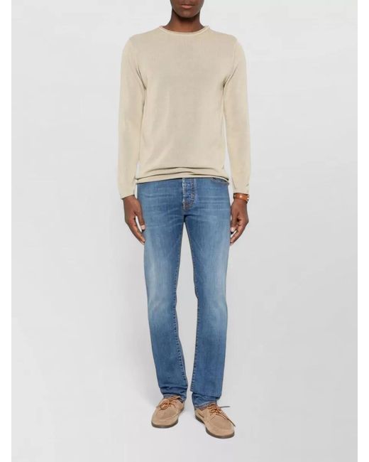 Jacob Cohen Blue Slim Fit Denim Trousers Faded Effect for men