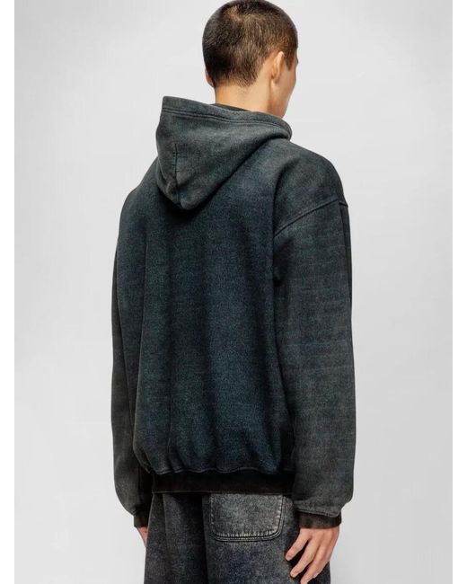 DIESEL Green Hooded Sweatshirt Kai Kangaroo Pocket for men