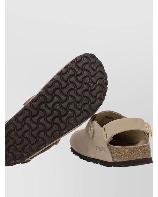 Birkenstock Natural Suede Leather Clogs