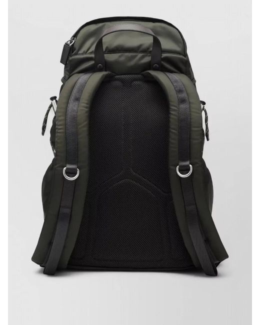 Prada Gray Backpack Adjustable Straps Front Pocket Handle for men