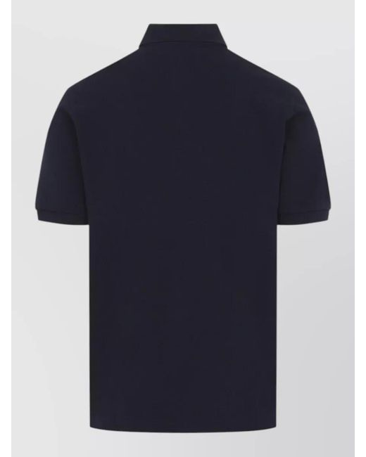Etro Blue Roma Print Motif Short Sleeve Polo for men