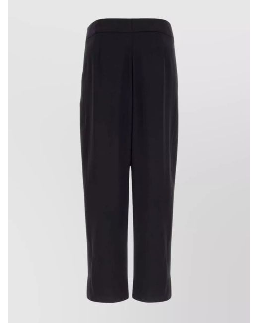 Saint Laurent Blue Crepe Satin Tailored Trousers for men