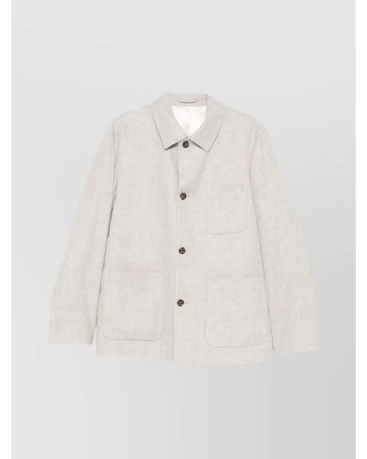 Lardini Natural Wool Cashmere Shirt Jacket for men