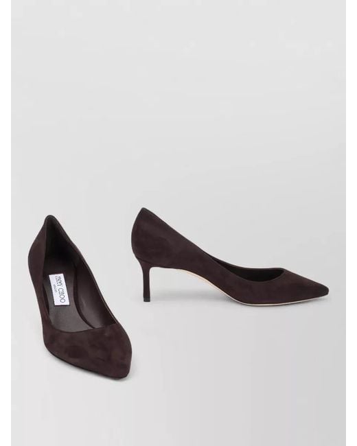 Jimmy Choo Multicolor Suede Ballerina Pumps Tapered Heel Design
