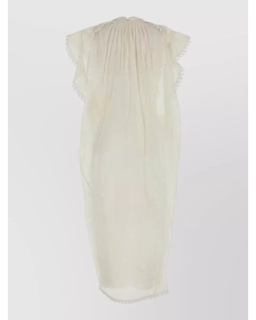 Zimmermann White Linen Blend Balance Beach Dress