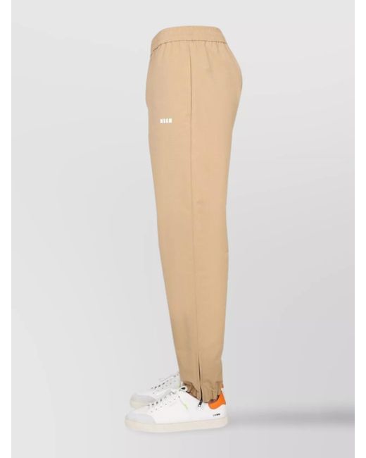 MSGM Natural Logo Track Pants for men