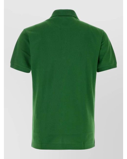 Lacoste Green Piquet Polo Shirt Casual Style for men