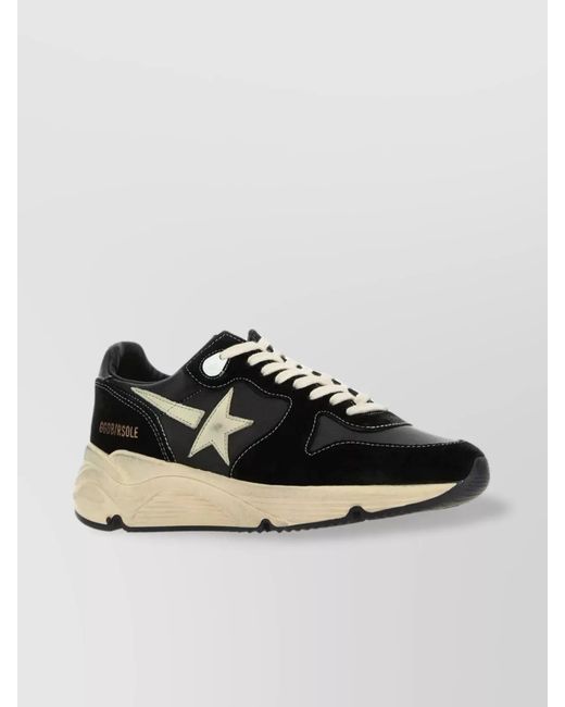 Golden Goose Deluxe Brand Black Leather Panelled Low-Top Sneakers