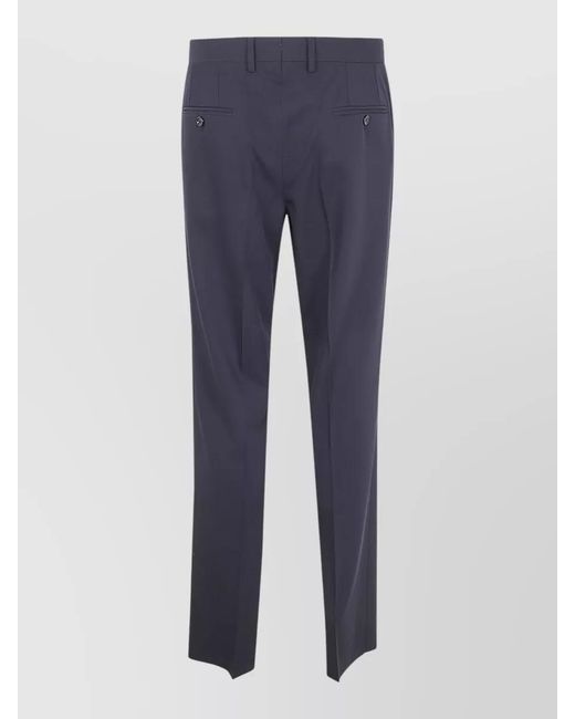 Lardini Blue Virgin Wool Tailored Trousers for men