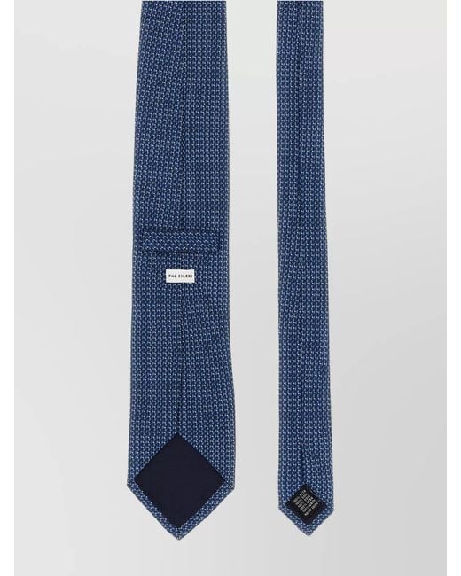 Pal Zileri Blue Slim Patterned Silk Necktie for men