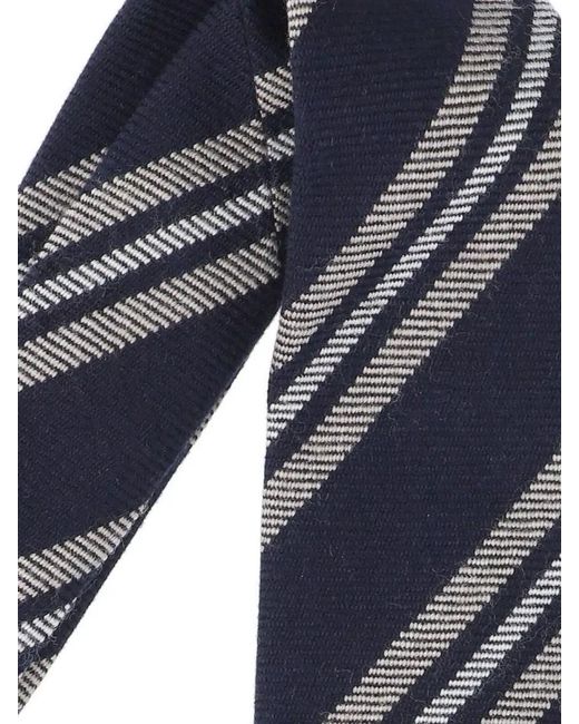 Finamore 1925 Blue Wool Tie for men