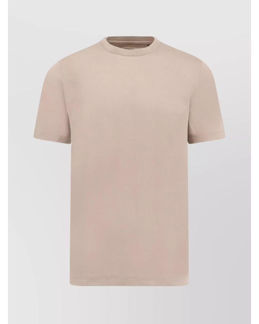Boss Natural Ribbed Crew-Neck Cotton T-Shirt for men