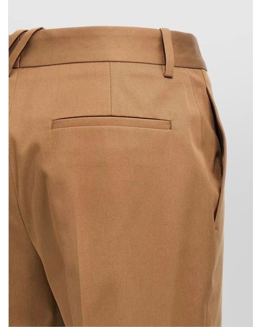 Burberry Natural Cotton Straight Trousers