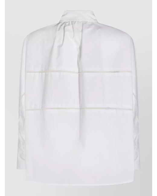 Fabiana Filippi White Cotton Sleeveless Shirt