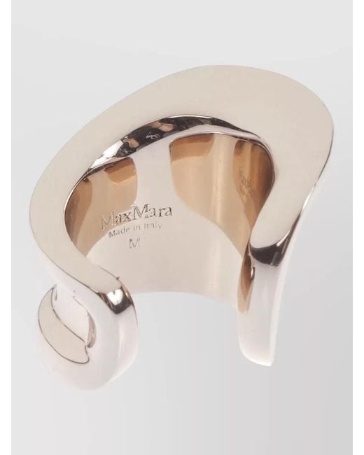 Max Mara Natural Durata Sculptural Ring Polished Finish Design