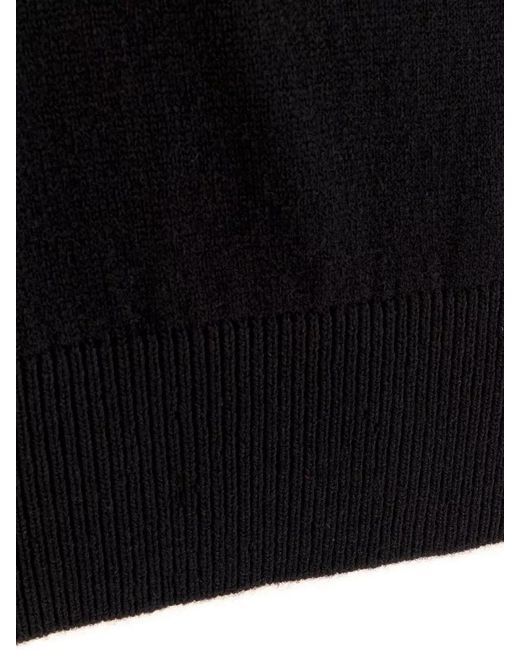 ARMARIUM Black Dimitri Cashmere Turtleneck Sweater Ribbed Trims