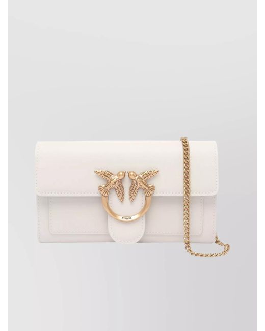 Pinko Natural Leather Wallet On Chain