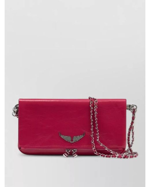 Zadig & Voltaire Red Rock Vintage Leather Shoulder Bag