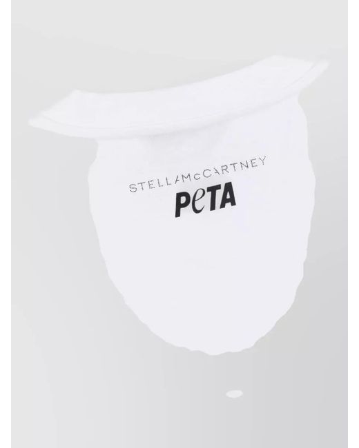 Stella McCartney White Crew Neck Graphic Print Regular Fit T-Shirt