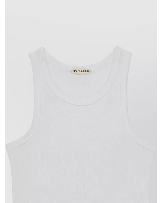 J.W. Anderson White Ribbed Tank Top