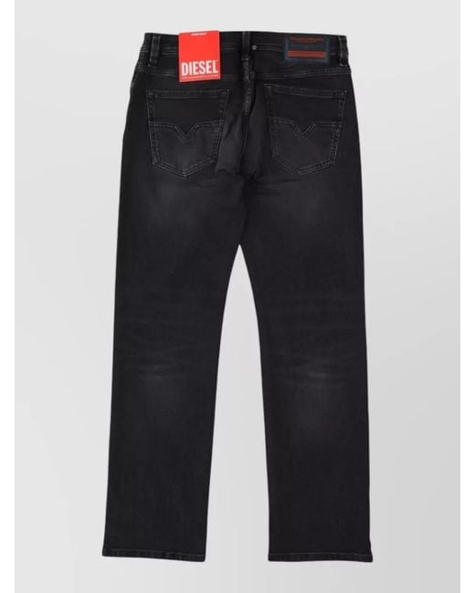 DIESEL Blue Straight-Leg Trousers for men