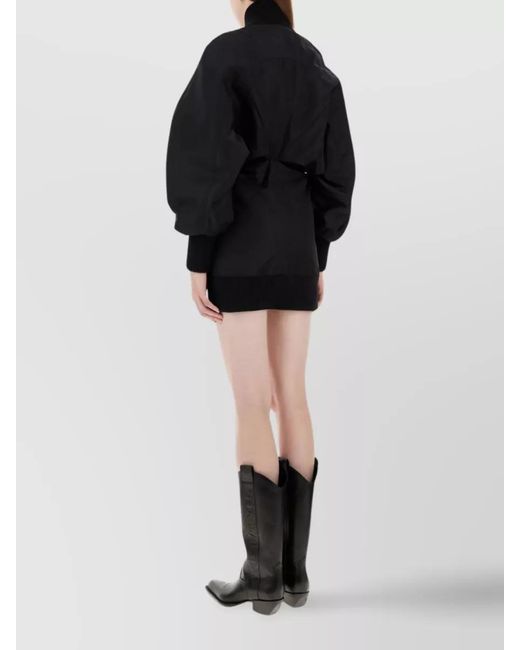 Off-White c/o Virgil Abloh Black Nylon Padded Mini Dress