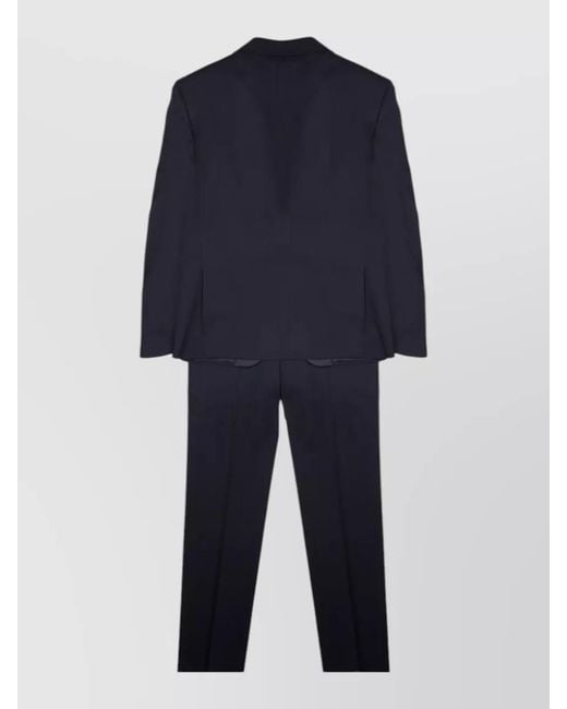 Colamarino Blue Tailored Single Breasted Notch Lapel Suit for men