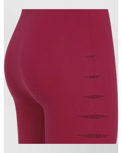 Wolford Red High-Rise Side-Perforated Leggings